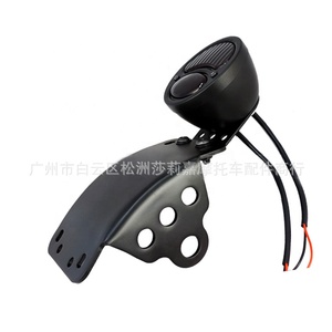 Soporte de matrícula para motocicleta Harley retro, soporte de luz trasera <span class=keywords><strong>lateral</strong></span>, lámpara de freno, soporte de matrícula general - Product Image 6