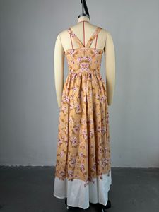 Vestidos Maxi de Verano con Estampado Floral, Cuello en U, Sin Mangas, Plisados, para Mujer, Moda, Más Vendidos - Product Image 6