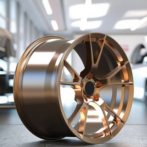 Coche de carreras rojo de bronce cepillado, rueda forjada de 10 diez radios para Ford <span class=keywords><strong>Shelby</strong></span> Mustang Gt Gt350 Gt500 S550 S197 para Chevy <span class=keywords><strong>Corvette</strong></span> C7 Z06 - Product Image 3