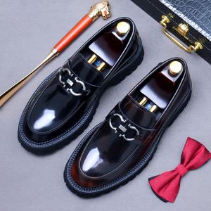 Leather Shoes for Men Loafers for Business Formal Wear <b>Extra</b>-<b>large</b> Size Genuine Leather Cowhide One Piece slip on - Product Image 3