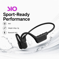 Écouteurs sportifs sans fil à conduction osseuse, étanches IP67, charge rapide en 10 minutes, BT V6.0, ouverts à l'oreille