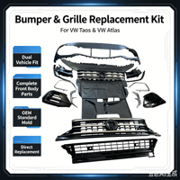 Kit de remplacement complet de la calandre avant, norme OEM pour la réparation et l'amélioration de la carrosserie automobile, compatible avec Taos et Atlas
