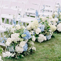 Décoration événementielle 2026 : Composition florale colorée en soie artificielle pour allée de mariage, entrée et toile de fond de cérémonie