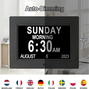 Reloj Despertador Digital de 7 Pulgadas con 12 Alarmas, Función de Atenuación Automática, Fecha y Hora, para Personas Mayores con Demencia - Product Image 5