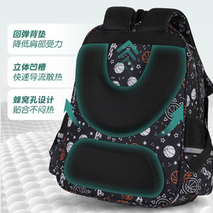 Nouveau sac à dos scolaire réfléchissant de sécurité nocturne respirant à grande capacité en tissu 3D de dessin animé pour les élèves du primaire <span class=keywords><strong>Saca</strong></span> dos - Product Image 4