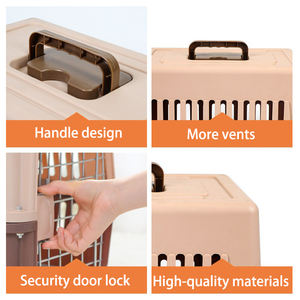 กล่องใส่สัตว์เลี้ยงสำหรับขนส่งทางอากาศ ผลิตจากพลาสติก ได้รับการรับรองจากสา<span class=keywords><strong>ยก</strong></span>ารบิน สำหรับสุนัข แมว ขนาด 48*32*30 ซม. - Product Image 6