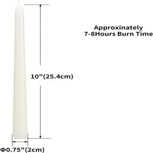Velas Cónicas Oshine de 10 Pulgadas, Color Marfil, Sin Olor, Sin Humo, 8 Horas de Duración, Sin Goteo, para Navidad, Halloween, Bodas, Fiestas y Hogar - Product Image 5