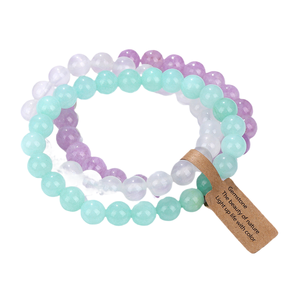 Nouvel ensemble de bracelets pour femmes en agate de cristal, œil de tigre et améthyste, accessoires multicouches de Daisy Fangy - Product Image 5