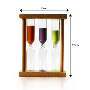 Thủ Công Sản Xuất Giá Bán Buôn Sản Phẩm Lưu Niệm Cát Đầy Màu Sắc Bằng Gỗ Đồng Hồ Cát Đồng Hồ Cát 3 Chai Gỗ Đồng Hồ Cát Đồng Hồ Cát - Product Image 3