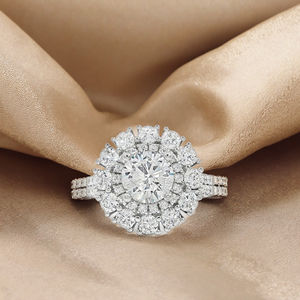 MANWAHYUE-Anillo De Oro Sólido de 18 quilates, anillo de boda de lujo, regalo certificado NGTC - Product Image 1