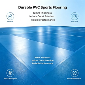 Inolp Durable Commercial Plastic <b>PVC</b> Sports Flooring Roll-Interlocking Floor <b>Tiles</b> 10mm Thickness Indoor Sports Court - Product Image 5