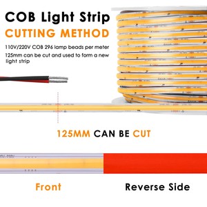 Ledbuilders dẫn Dải 220V 110V Driverless IP65 không thấm nước Dot miễn phí 296led 100m CuộN COB dẫn dải ánh sáng 220V - Product Image 3