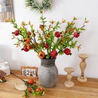 MW25588 Nouvelle Décoration de Fêtes Fleur Artificielle Branche de Grenade Craquelée Décoration Familiale Ambiance Festive