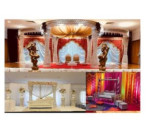 Moderno Mandap de Cristal Contemporáneo para Bodas, Mandap de Cristal de Fibra para Bodas en Los Ángeles, Mandap Palazzo Blanco para Bodas Asiáticas, Mandap Palazzo para Bodas en Australia - Product Image 1