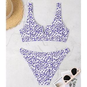 Maillot de bain pour femmes personnalisé OEM, imprimé, vêtements de plage, maillots de bain deux pièces, bikini à bretelles, maillots de bain de luxe 2024 en vente - Product Image 6