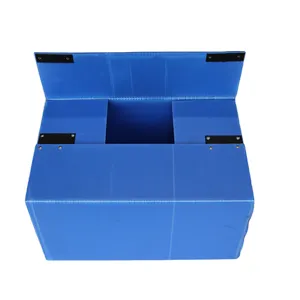 Caja de transporte plegable de PP personalizado, cajas móviles de plástico corrugado, resistente al agua, para verduras y frutas