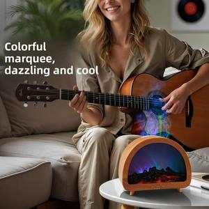 Difusor de Aroma con Diseño de Chimenea, Enchufable, Capacidad de 0.5L, Humidificador e Ionizador, para Escritorio y Hogar, con Luces de Colores - Product Image 3