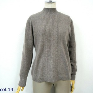 Échantillon de motif de câble à col haut 100% pull en cachemire nouveaux vêtements pour femmes en gros - Product Image 6