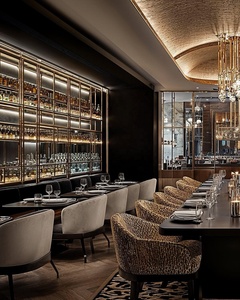 Set Tavolo da Pranzo di Lusso Moderno in Metallo con 4 Sedie per Ristorante, <span class=keywords><strong>Caffè</strong></span>, Hotel, Casa, <span class=keywords><strong>Bar</strong></span> e Arredamento Soggiorno - Product Image 6