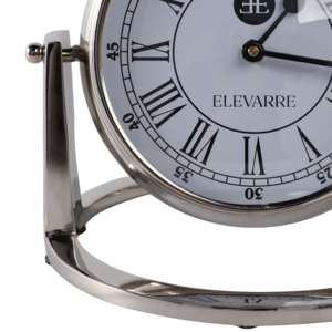 Orologio da tavolo ELEVARRE in metallo lucido, rotondo, per l'arredamento di casa e ufficio, di piccole dimensioni - Product Image 5