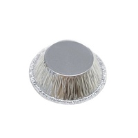 ZUVERLÄSSIGE 50ml Einweg-Aluminiumfolie Eierkuchenform Muffinförmchen Lebensmittelechter Kunststoffdeckel 76*23mm Restaurantgebrauch Fabrikpreis