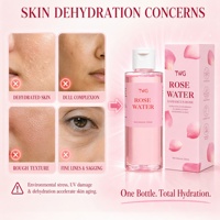 Tonique pour la peau à l'eau de rose de Damas TWG RTS 150 ml, hydratant, apaisant naturel, renforce la barrière cutanée, hydrate, éclaircit le teint