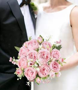 Peonías Artificiales de Seda, Flores Pequeñas para Decoración del Hogar, Ramo Interior, Arreglos Florales, Centros de Mesa para Comedor y Cocina - Product Image 5