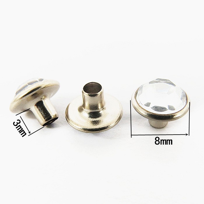 Crystal Rhinestone Round Spots Zinc Alloy