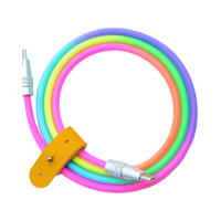Câble de charge rapide 240W Type C vers C pour iPhone 15/16 Pro, tressé, dégradé arc-en-ciel, OD6mm, 5A