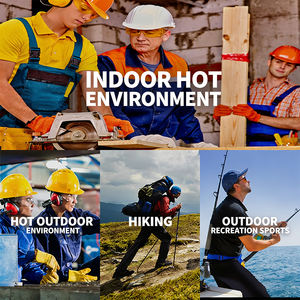 Outdoor heren AC-koeljas met ingebouwde ventilator, slim fit, zomer windjack met capuchon, plus size, ultradun, anti-UV, met ventilator - Product Image 3