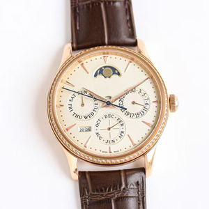 นาฬิกาแฟชั่นคลาสสิกคุณภาพสูงขายดี ประดับด้วยโมอิสซาไนต์ พร้อมปฏิทินถาวรและฟังก์ชั่นแสดงข้างขึ้นข้างแรม - Product Image 1