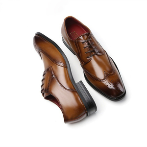 <span class=keywords><strong>Scarpe</strong></span> Formali da <span class=keywords><strong>Uomo</strong></span> in Pelle con Decorazioni Brogue, Allacciatura Traspirante e Punta Quadrata - Product Image 3