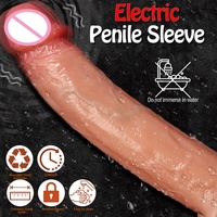 Jouets sexuels réalistes de grande taille en silicone liquide, manchon pour pénis, préservatif pour hommes LM-CT608-1