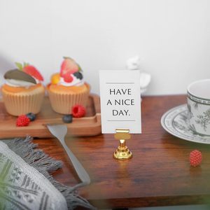 Porta Tarjetas de Mesa, Porta Tarjetas de Acero Dorado <span class=keywords><strong>para</strong></span> Fotos, Letreros de Comida, Notas, <span class=keywords><strong>Bodas</strong></span>, Restaurantes, Cumpleaños - Product Image 2
