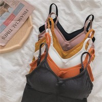 Camisole sexy respirante en nylon écologique pour femme, avec coussinets de poitrine intégrés, idéale pour l'e-commerce transfrontalier et comme sous-vêtement ou vêtement d'extérieur.