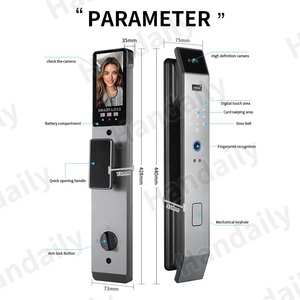 Nhà Máy an ninh tuya WiFI 3D Nhận dạng khuôn mặt vân tay thông minh khóa Keyless intercom kỹ thuật số cerradura inteligente khóa cửa - Product Image 6