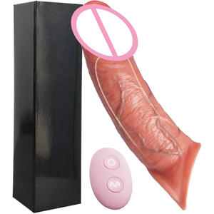 Préservatif en silicone liquide écologique étanche IPX6 pour hommes, avec fonction de retardement électrique, creux, produits sexuels pour adultes, vente en gros - Product Image 2