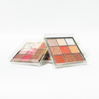 Palette d'ombres à paupières personnalisée de haute qualité, finition scintillante, ombre à paupières sèche, livre, marque privée