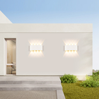 Applique Murale d'Intérieur Blanc Chaud 6W à Montage en Saillie pour Maison Hôtel, Applique Murale Extérieure/Intérieure en Plastique/Applique Murale LED