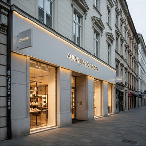 Panneau publicitaire de magasin de rue <span class=keywords><strong>Plaque</strong></span> de fond Panneaux composites en plastique aluminium mode plat - Product Image 2