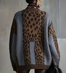 Maglione Vintage Traspirante Stile Casual da <span class=keywords><strong>Donna</strong></span>, Autunno Inverno, Spesso, Vestibilità Ampia, Retrò OEM/ODM - Product Image 2