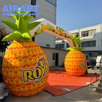 Arche gonflable en forme d'ananas personnalisée pour la décoration de la ligne de départ, arche de fruits gonflable à vendre