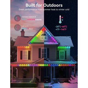 ไฟ LED LemonNova แบบเส้นยาว 25 ฟุต 18 ดวง หลายสี รุ่น Ws2812B Ic สำหรับภายนอกอาคาร ระบบสมาร์ท RGB แสงสว่างถาวร - Product Image 3