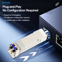 Módulo Transceptor Óptico de Doble Fibra SFP+ 10G ZTRS, Full-Duplex/Half-Duplex, Distancia de Transmisión de 300m, Compatible con DOM/DDM, 850nm