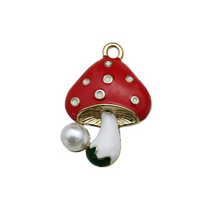 High Quality <b>Red</b> Mushroom Family Drip Alloy Jewelry Cute DIY <b>Materials</b> for Bracelets & Necklaces Fashion Pendants & Charms - Product Image 3