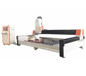 Taş parlatma makinesi GSY-3015B tezgah Cnc makinesi çift kafa granit 50mm kesme kalınlığı