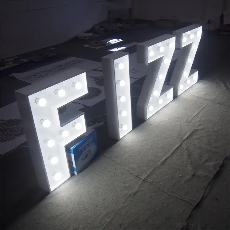 marquee numbers 2ft Marquee Letter Sign club store shop Illuminated Sign 3ft led numbers marquee letter with light bulbs