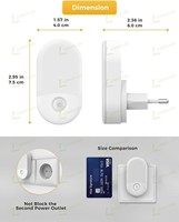 Veilleuses LED LOHAS avec capteur crépusculaire, lampe de chevet moderne et simple à intensité variable, veilleuse murale LED pour enfants, veilleuses à brancher pour chambre à coucher