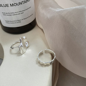 925 Sterling Silver Irregular <b>Open</b> Index <b>Ring</b> For Women Geometric Design Trendy Student Jewelry Gift - Product Image 4