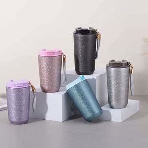Simple 304 Stainless Steel <b>Coffee</b> Mug Portable Car Thermos Business Office Gift Dual-Drink Mug - Product Image 1